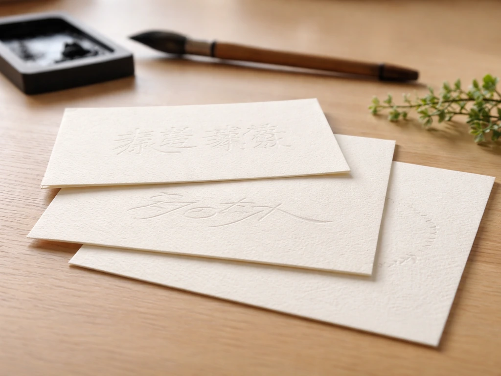 Minimal desk scene with papers and brush suggesting Japanese name romanization variations, no readable text.